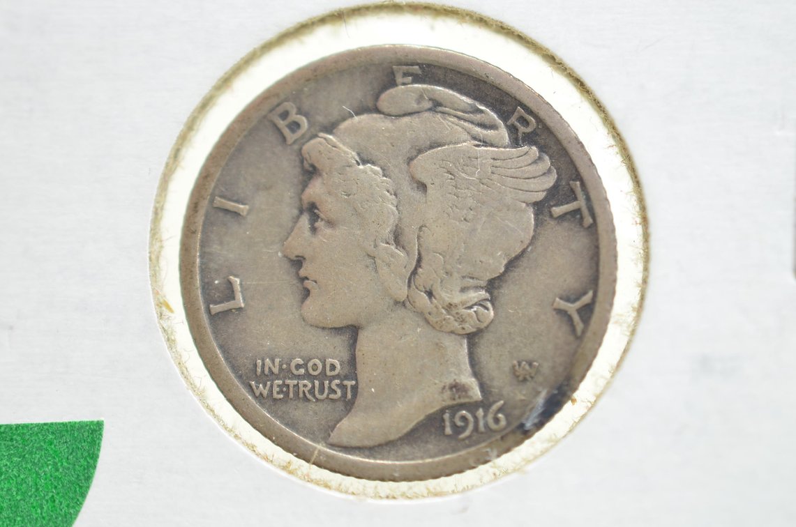 1916 Mercury Dime