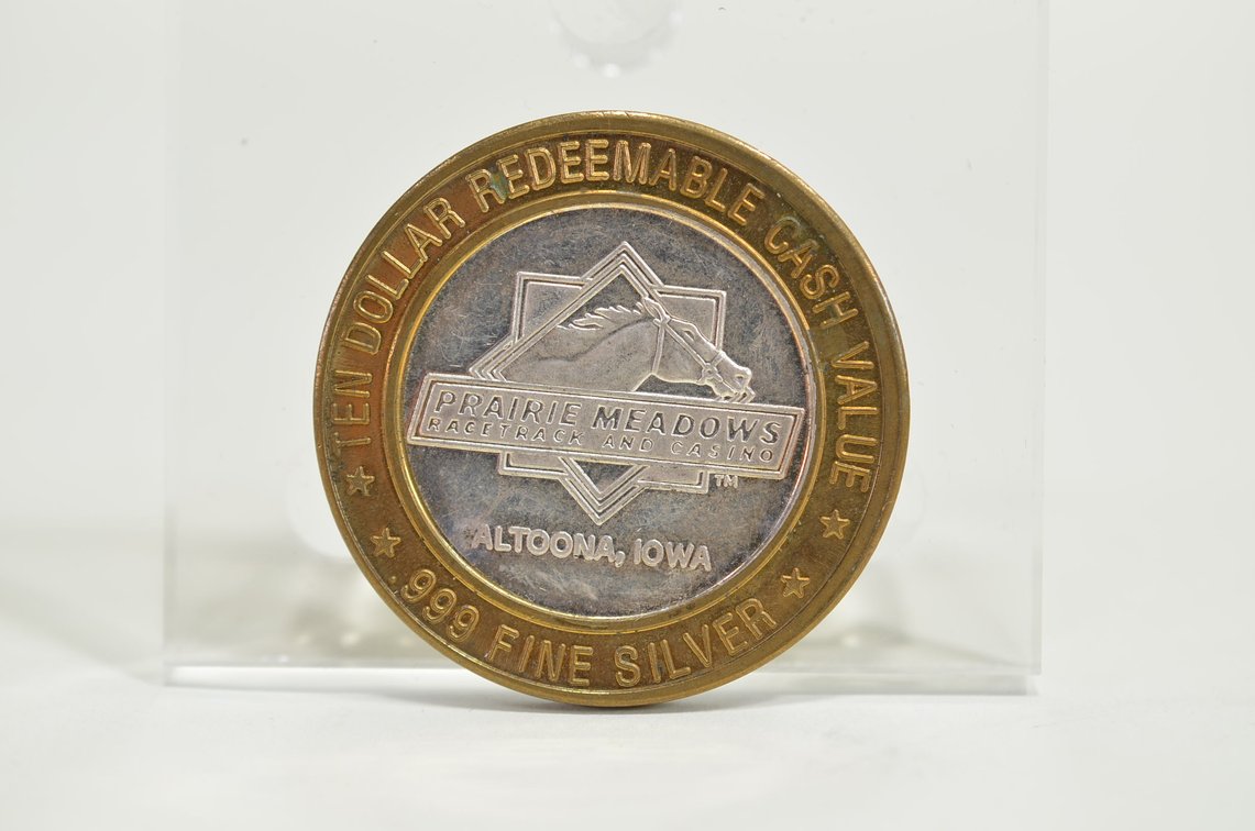 Prairie Meadows Ten Dollar Gaming Token