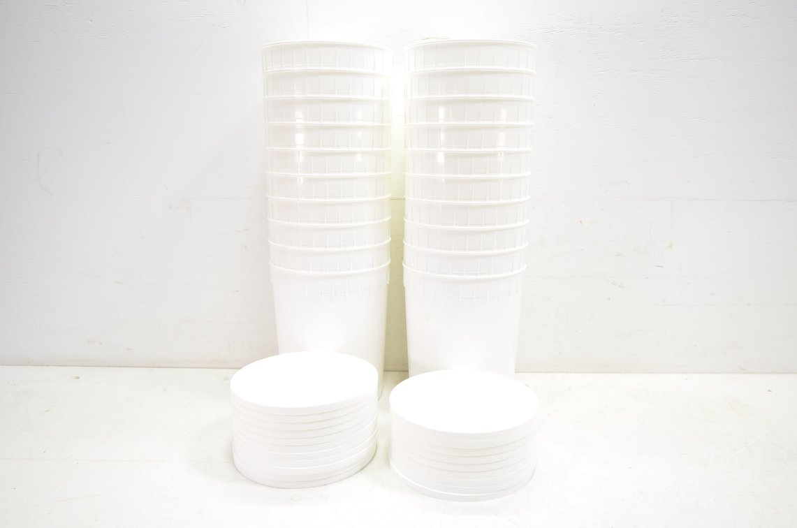 (20) Ropak 3 Gal Plastic Container With Lid