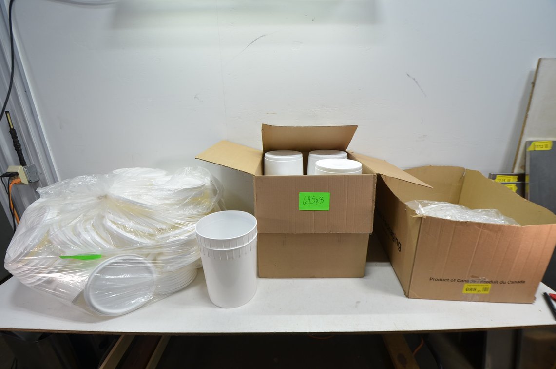 (24) Ropak 3 Gal Plastic Container With Lid