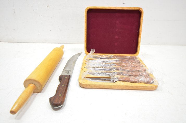 Image for Foley Rolling Pin, Steak Knife Set
