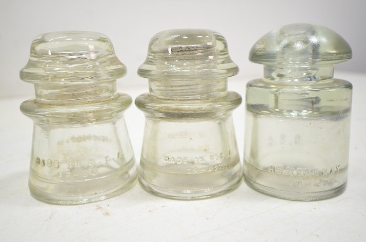 Image for (9) Canning Jars, (7) Glass Insulators