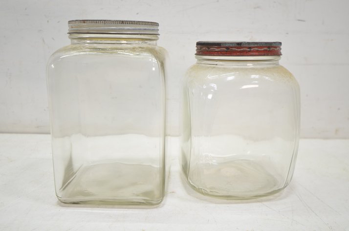 Image for (3) Large Vintage Glass Jars