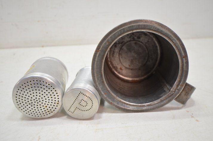 Image for (11) Ribbed Glass Shakers, Jars And More