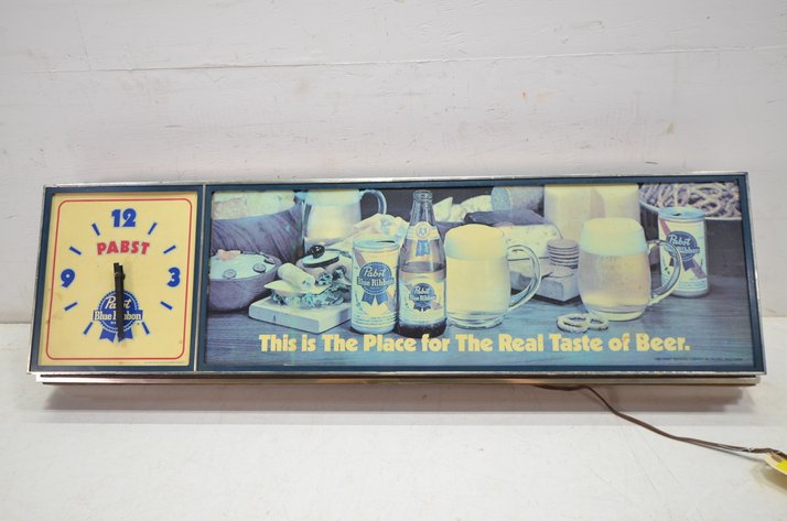 Image for Pabst Light Up Clock Sign