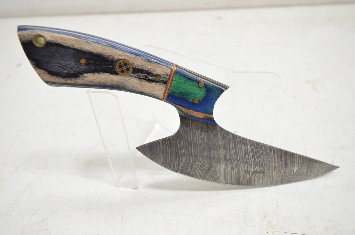 Damascus Steel Ulu Knife