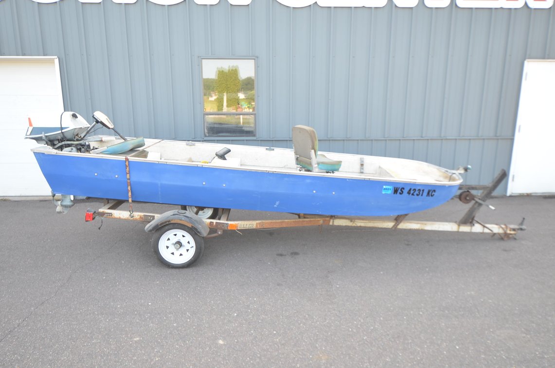 1975 WSE Marine Model Angler 14 Ft Boat On Trailer