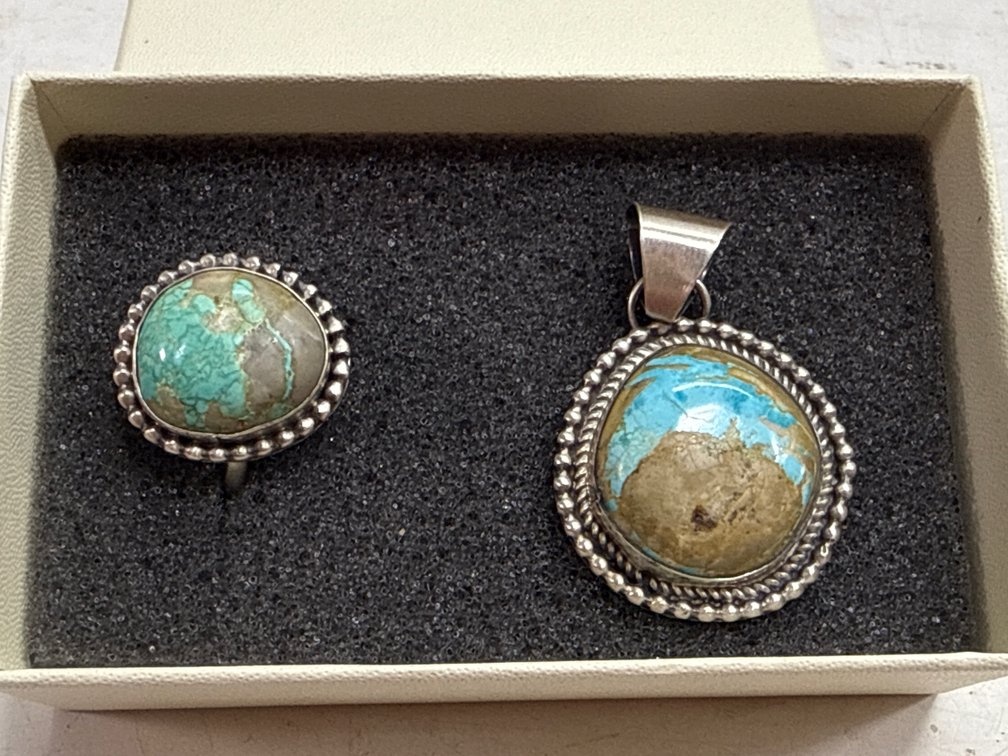 Sterling Silver Royston Ribbon Turquoise Jewelry