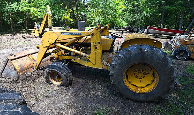 Image for John Deere 400 Utility Tractor With Loader and Backhoe Attachment