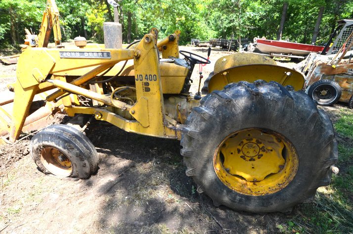 Image for John Deere 400 Utility Tractor With Loader and Backhoe Attachment