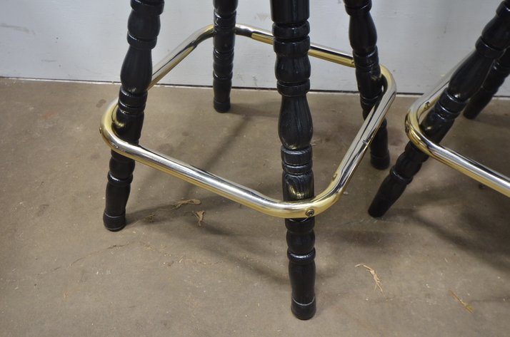 Image for (3) Oak Swivel Bar Stools