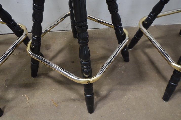 Image for (3) Oak Swivel Bar Stools