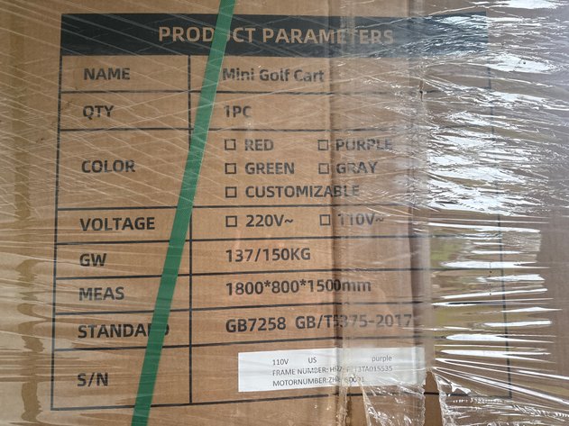 Image for Mini Golf Cart, Model MGC40