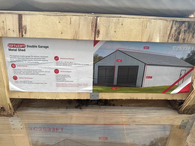 Image for Double Garage Metal Shed 25FT x 33FT