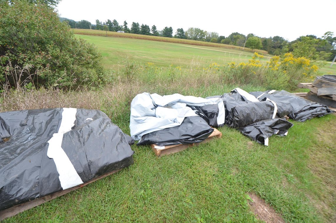 (4) Used Bunker Silo Plastic Tarps