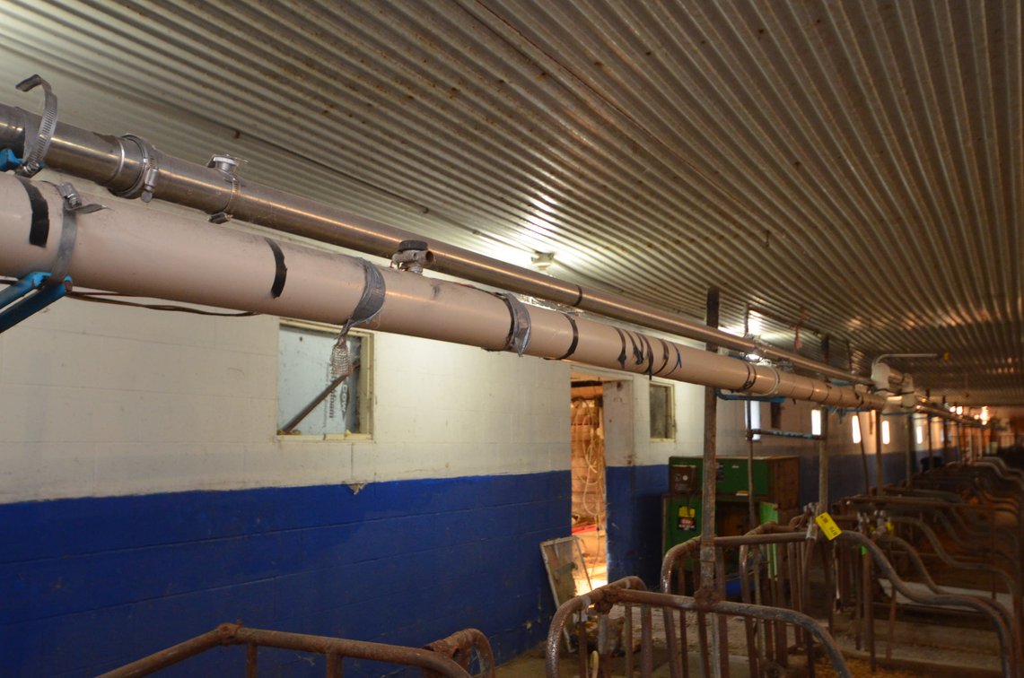Bou-Matic Stainless Steel Pipeline And DeLaval Wash System