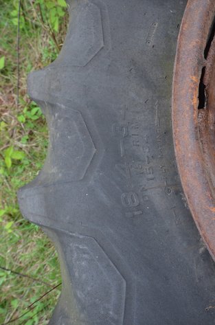 Image for 18.4-34 Tractor Tire on Bad Rim