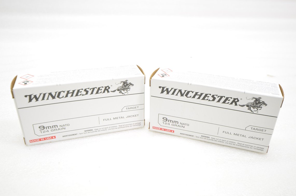 Winchester 9mm Nato Ammo (2 Box)