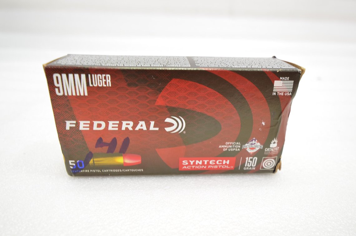 Federal Syntech 9mm Luger Ammo (41 Rounds)