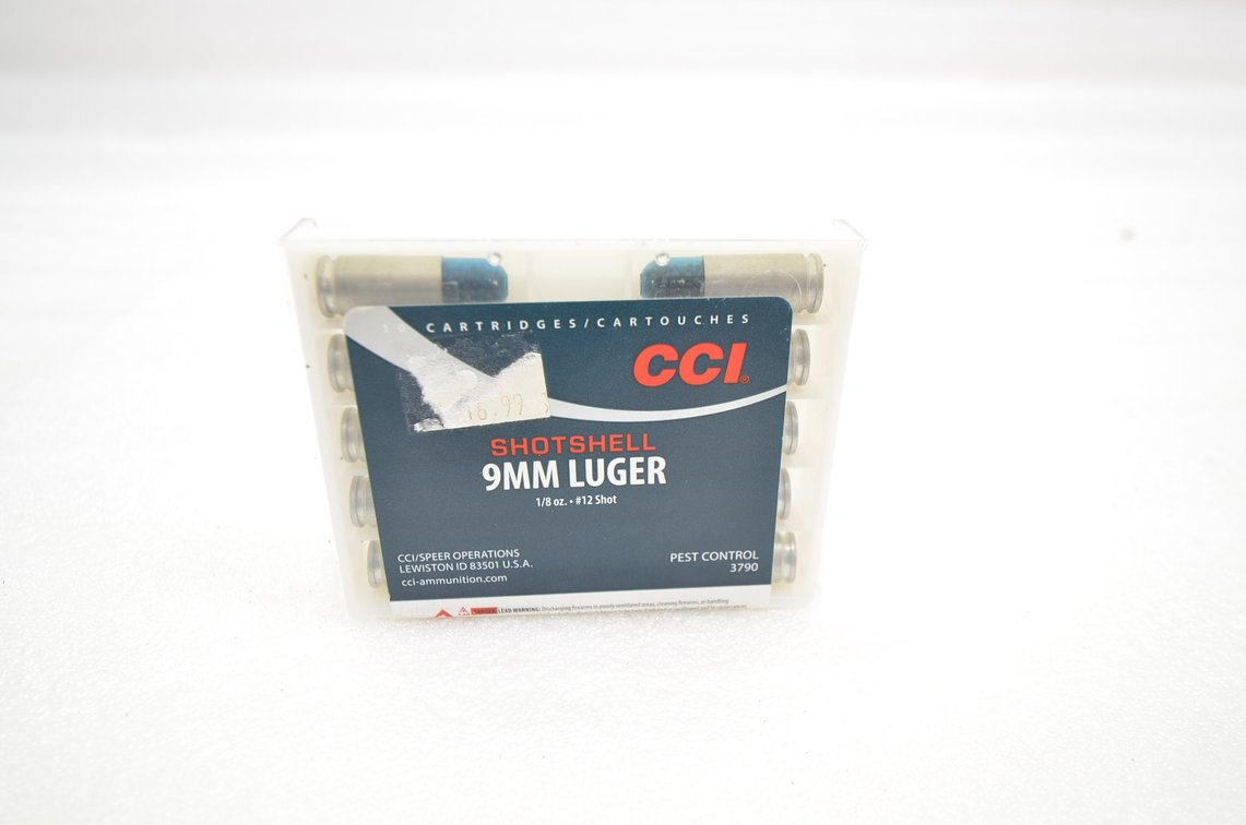 CCI 9mm Luger Shot Shells (1 Box)