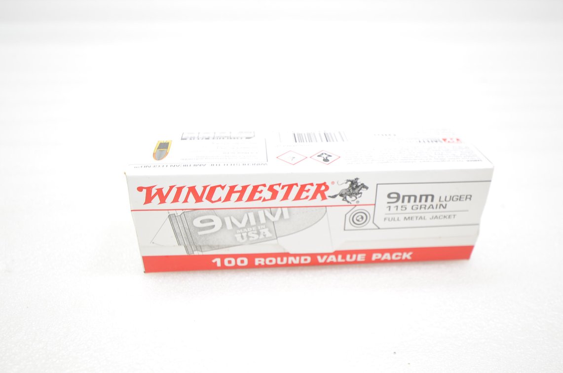 Winchester 9mm Luger Ammo (1 Box)
