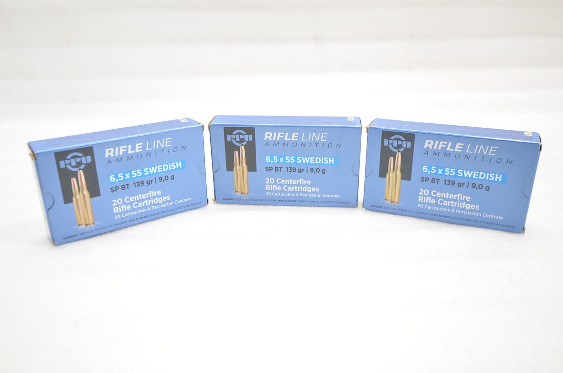 Rifle Line 6,5 x 55 Swedish Ammo (3 Box)