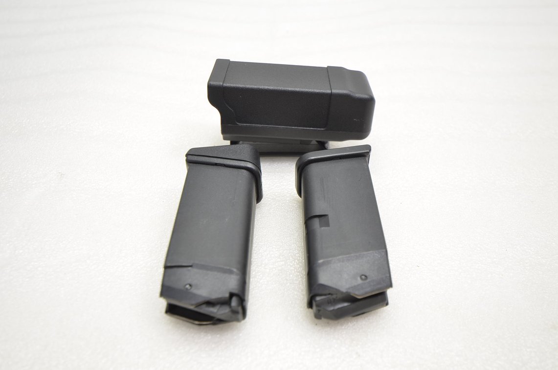 (2) Glock Magazines, Blackhawk Belt Clip
