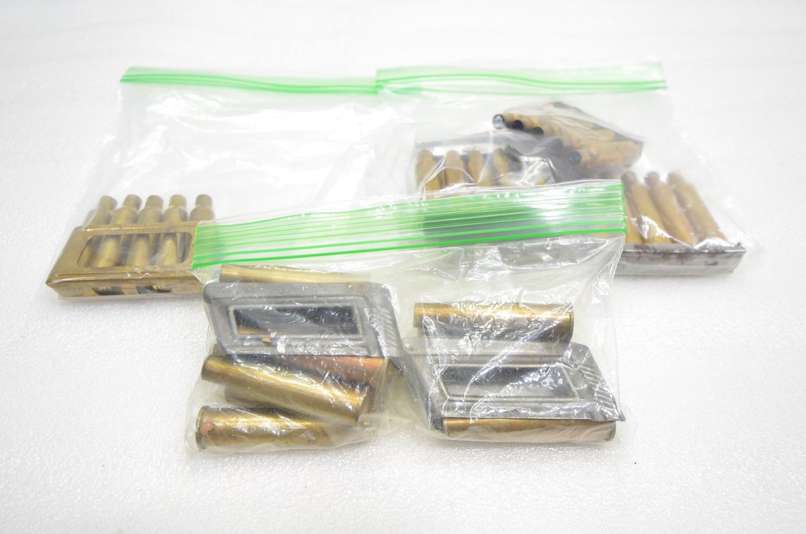 Stripper Clips With Empty Brass
