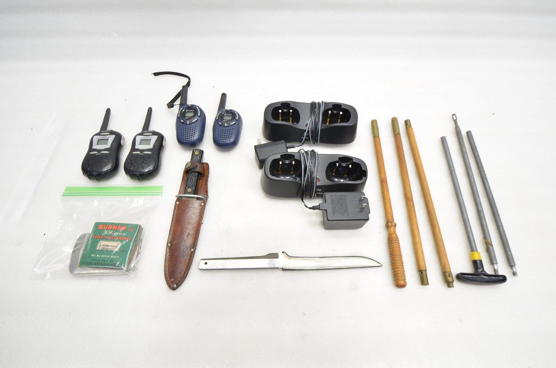 (2) Knives, Hand Warmer, Cobra Hand Sets And More