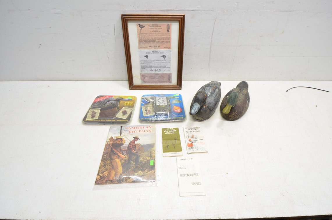 (2) Duck Decoys, Duck And Turkey Call ID And More