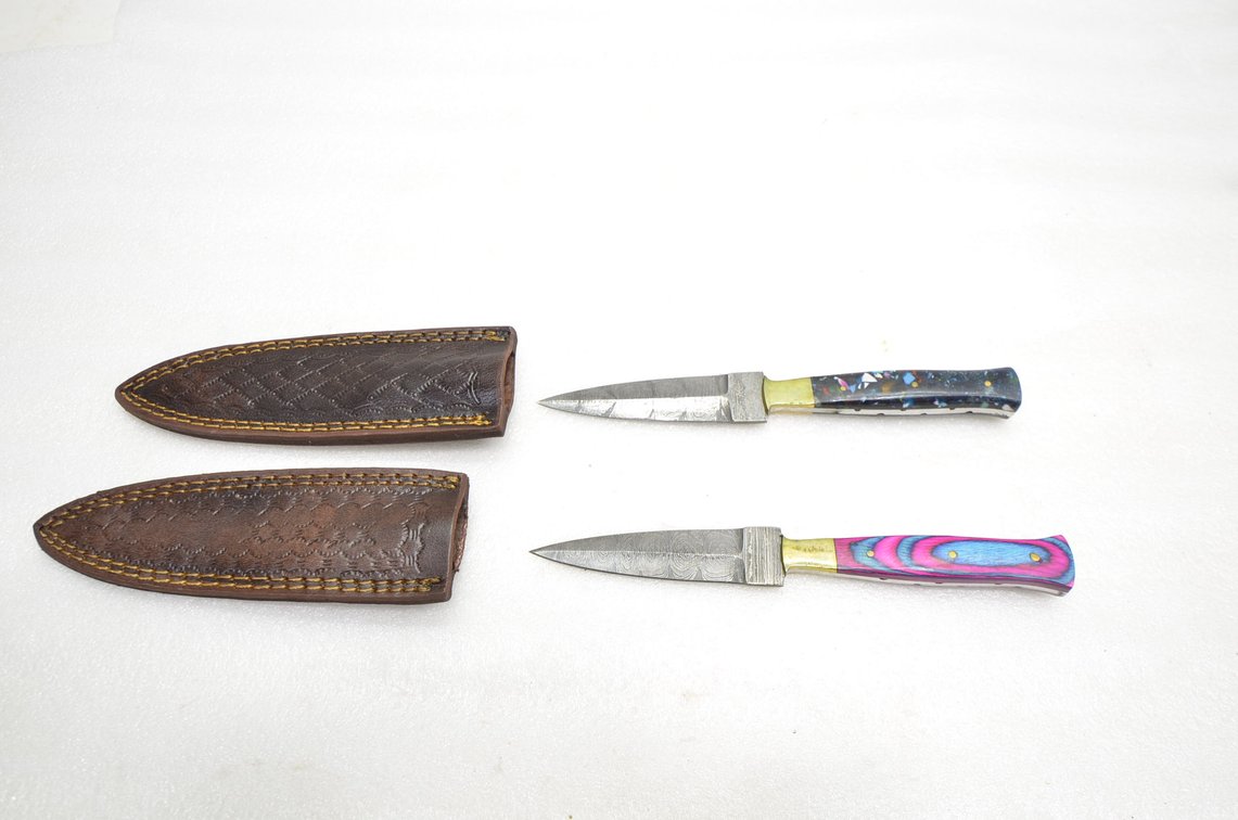 (2) Damascus Steel Dagger