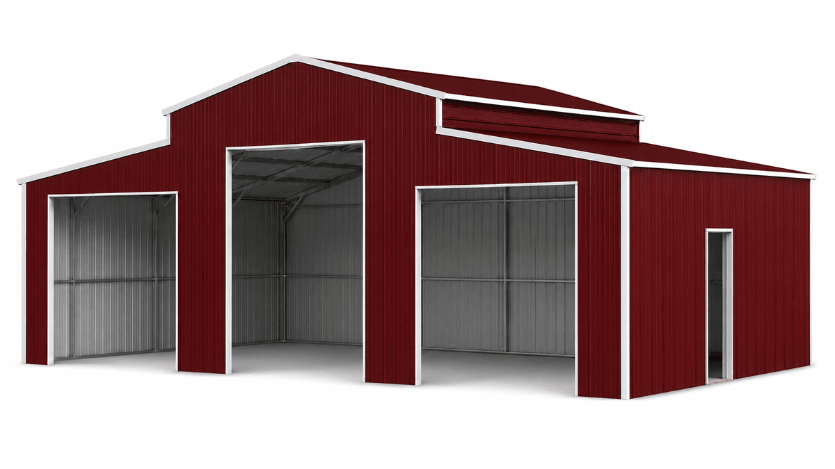 Triple Garage Metal Shed