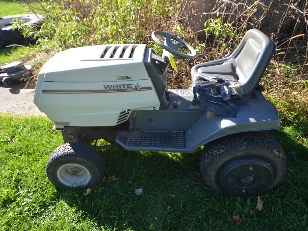 White Lawn Mower