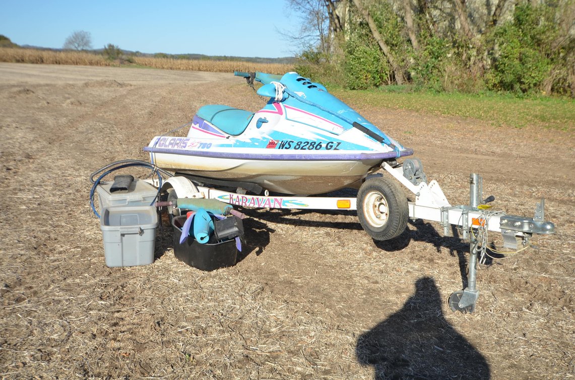 Polaris 750 SLT Jet Ski on Trailer