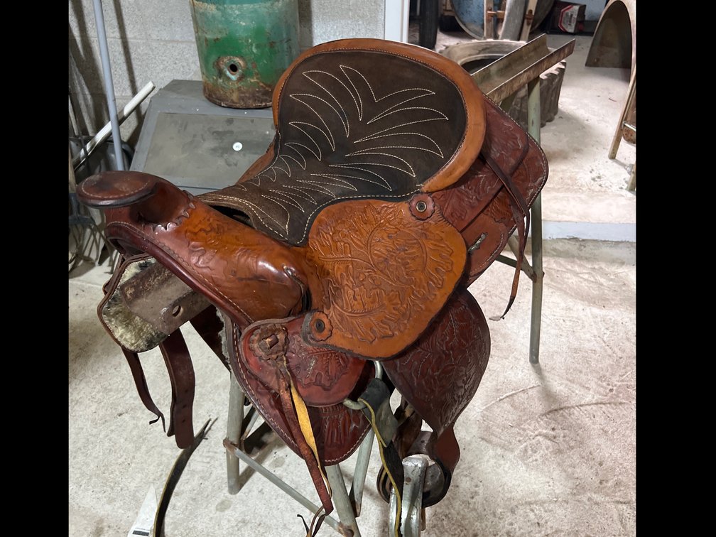 Old Leather Horse Saddle