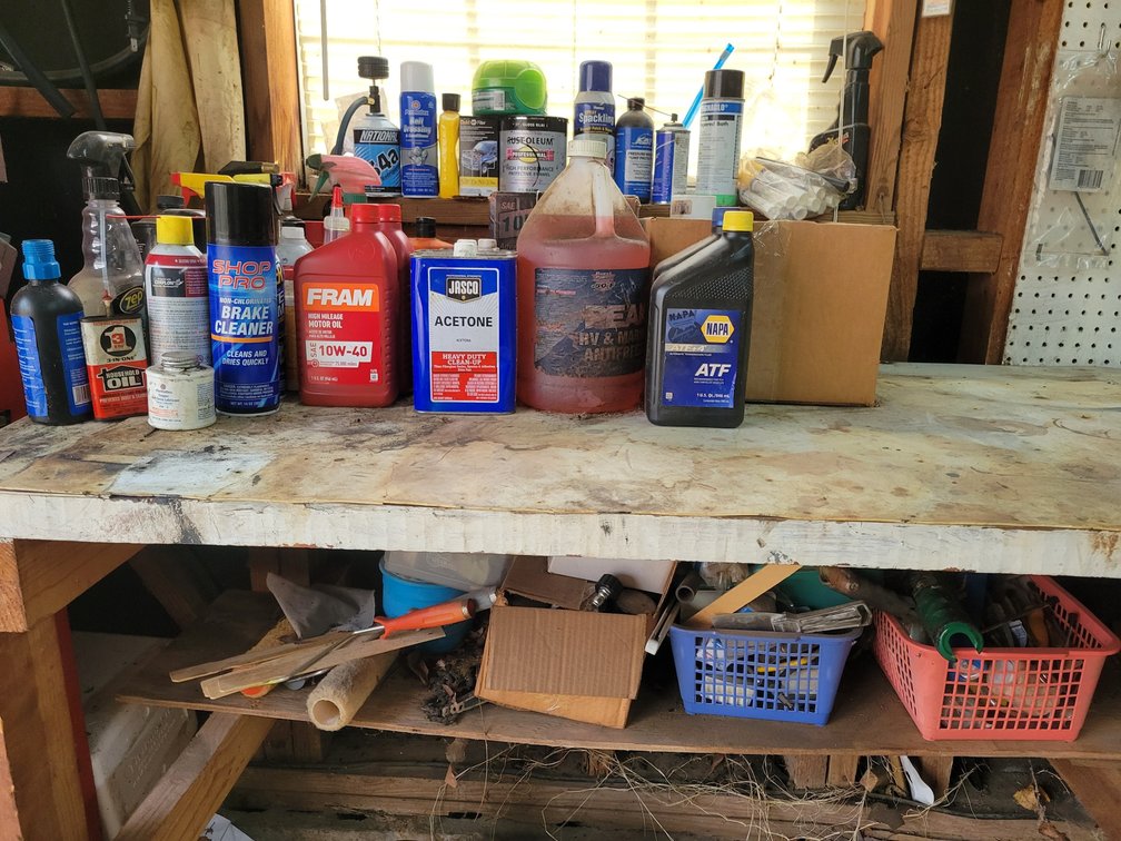 Antifreeze, Brake Cleaner, Acetone, and Other Fluids