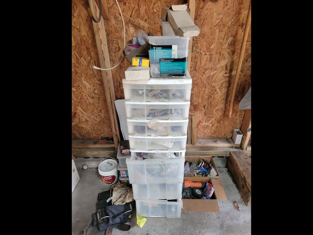 Plastic Drawers Full of Nails