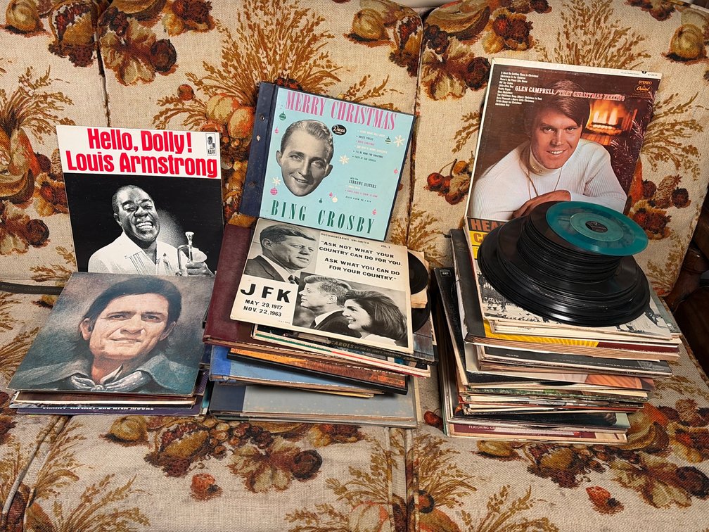 Louis Armstrong, Johhny Cash, JFK, and Other Vinyl Records