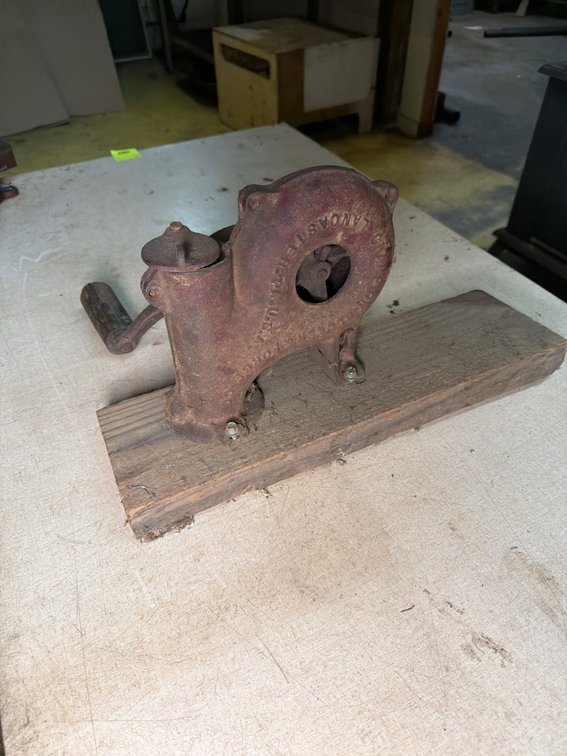 Vintage Cast Iron Crank Blower