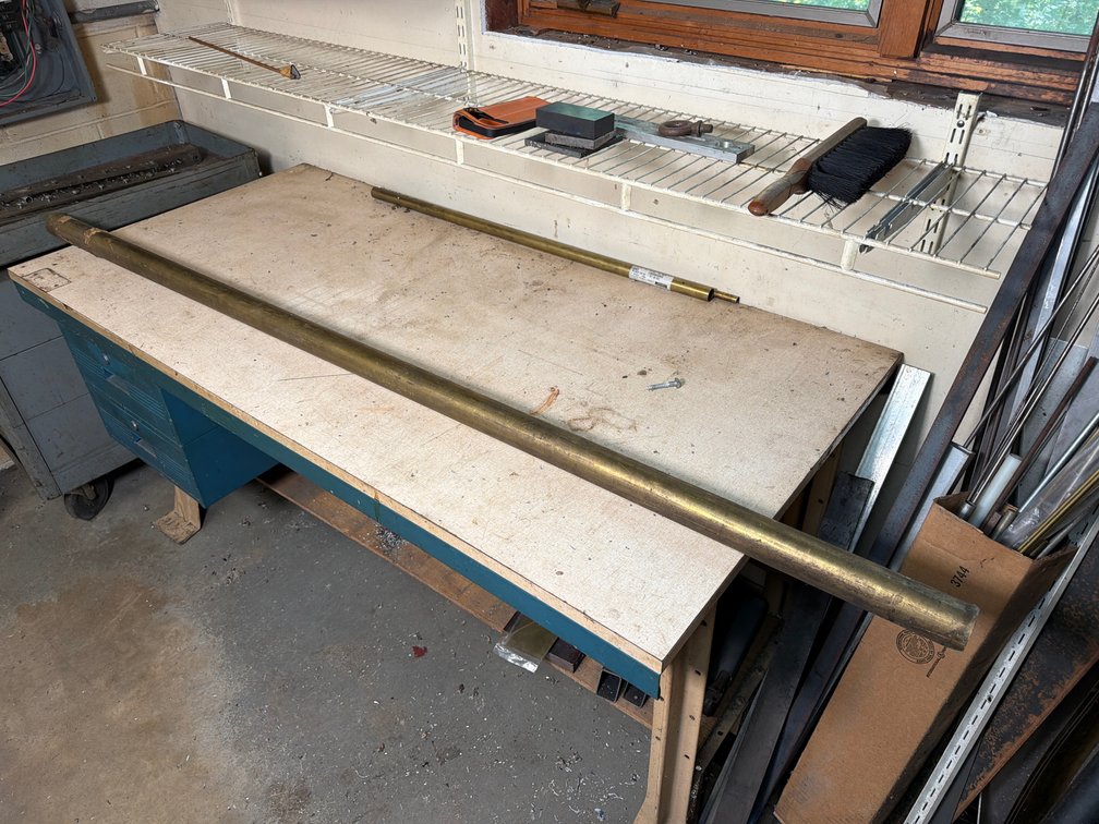 2” Diameter x 6 Foot Solid Brass Rod