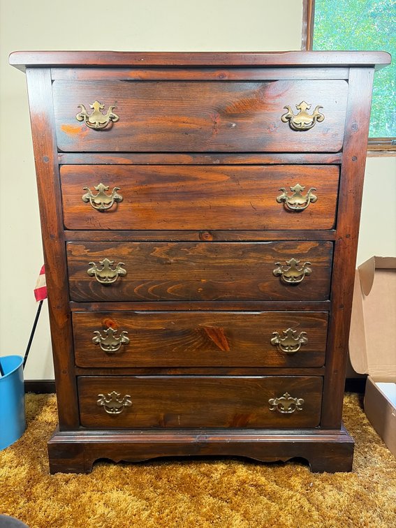 5 Drawer Wooden Dresser