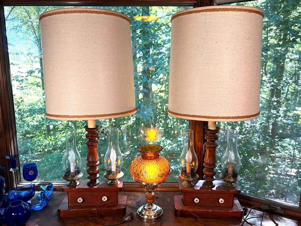 2 Tabletop Lamps and 1 Tabletop Lamp
