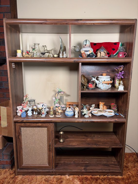 Wooden Bookcase and Display Shelves