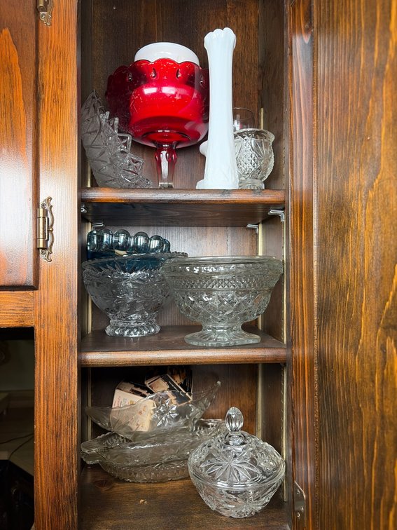 Crystal Style Glassware and Contents