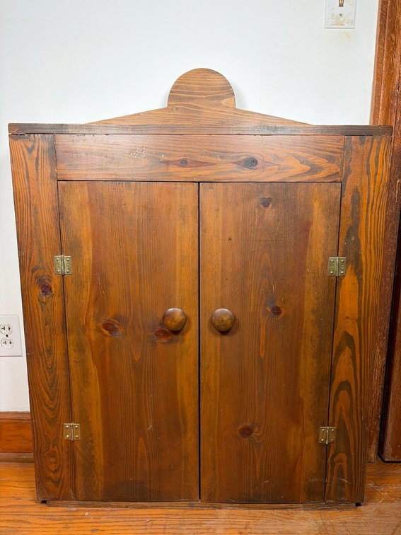 Handmade Rustic Pine Jelly Cupboard