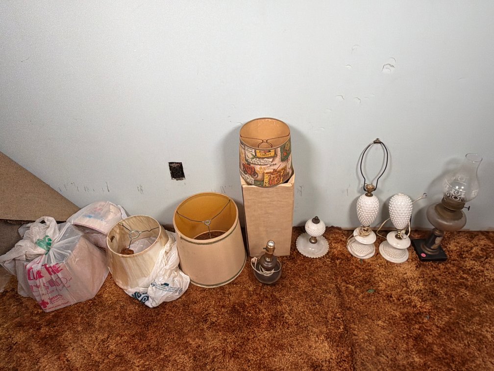 Milk Glass Lamps, Lamp Shades