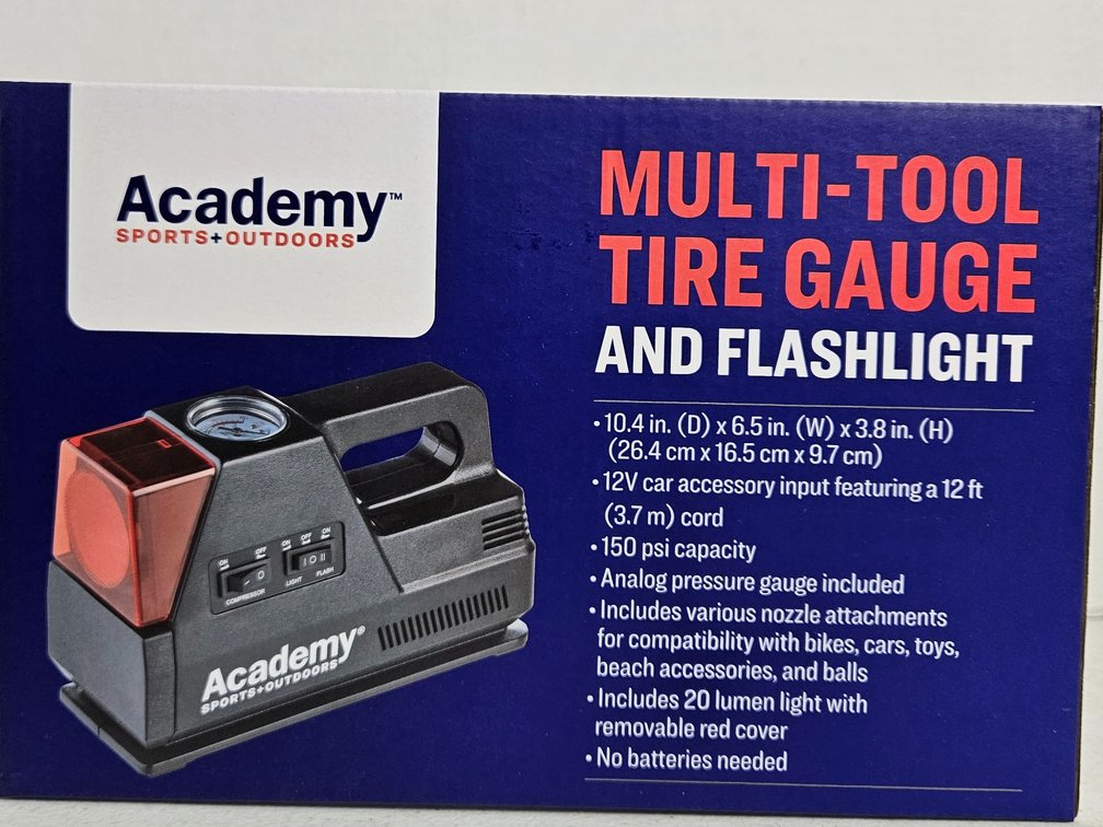 Multi Tool Tire Gauge and Flashlight