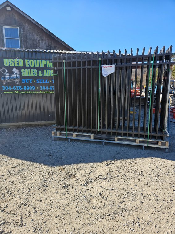 Heavy Duty Welded Steel Fence Panels 10' wide X 7' High.