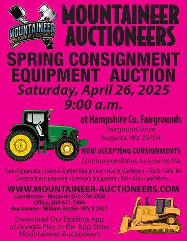 Image for Spring Consignment Equipment Auction Hampshire Co. Fairgrounds