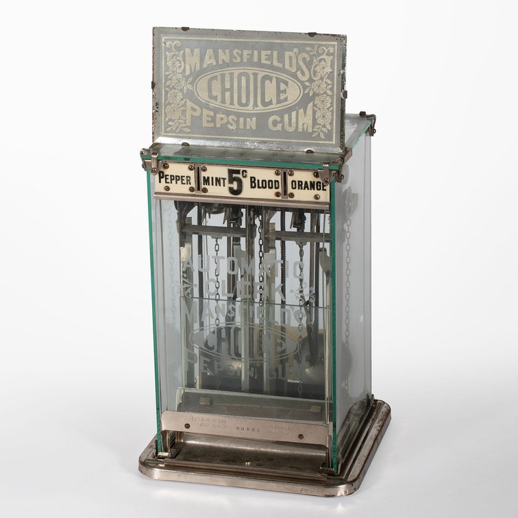Automatic Clerk Co. 5 Cent Mansfield's Choice Pepsin gum Dispenser